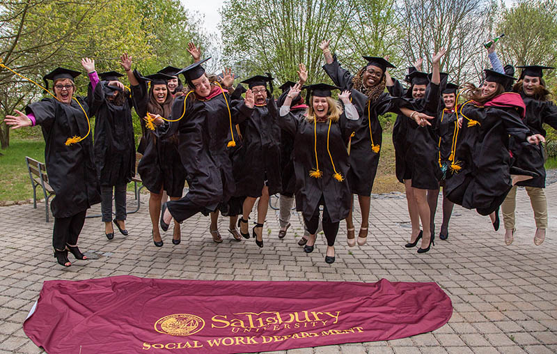 Graduating Students Jumping